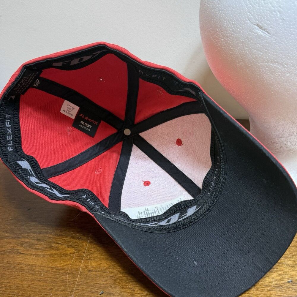 Fox Racing Hat Cap Snap Back Large/Extra Large Red Factory Racing Men Motorcycle - Picture 5 of 7
